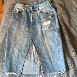 Levi denim pencil skirt